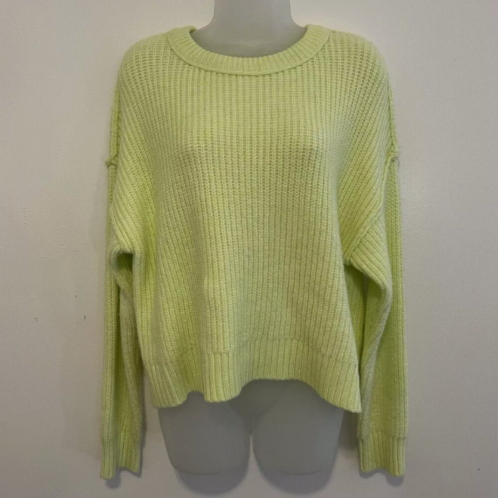 American Eagle Sweater Women's Green Crew Neck Long Sleeve Knit Medium NWOT